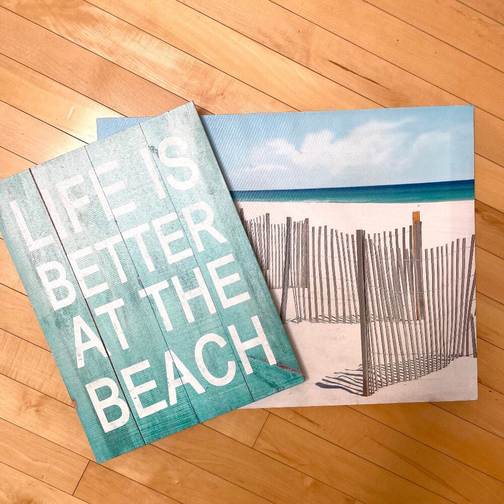 2x Coastal Canvas Prints